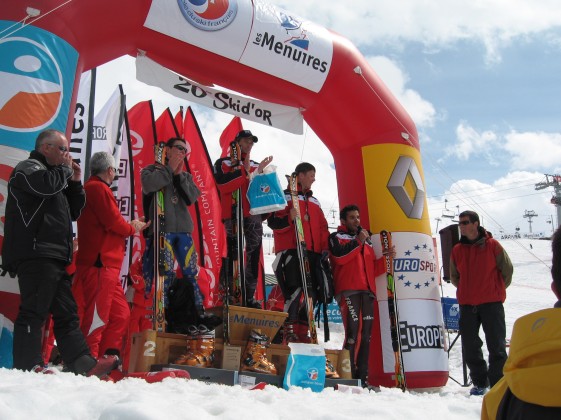Prize giving ceremony at the 20th Ski d’Or in 2006 in Les Ménuires