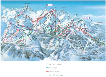 Map of Courchevel’s ski runs