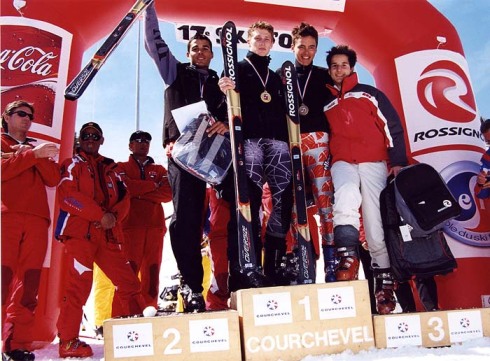 Prize giving ceremony at the 17th Ski d’Or in 2003 in Courchevel